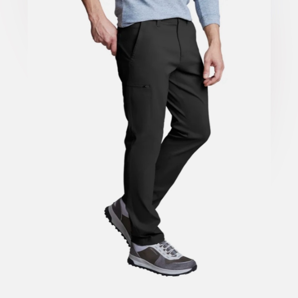 Copper & Oak Tech Utility Pants Stretch Black 32x32 Security Pockets NWT Comfy